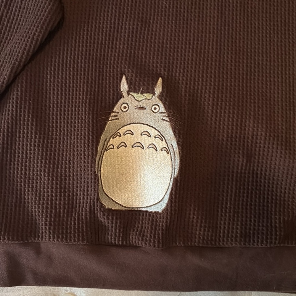 Studio Ghibli My Neighbor Totoro Oversized Thermal Hoodie Hot Topic 2X Jrs - Picture 8 of 10